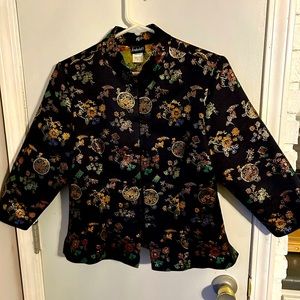 Frederick’s of Hollywood mandarin style Asian cultural style blazer top.